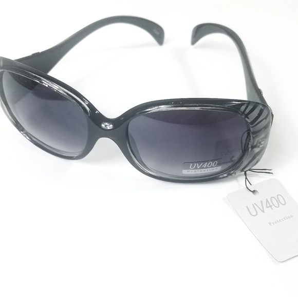 NWOT, Fenli, Black Tiger Sunglasses, black handles - Picture 3 of 7